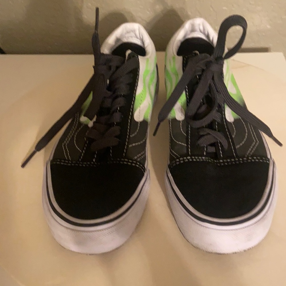 Vans unisex Old Skool lime flame mens 4.5 Women 6